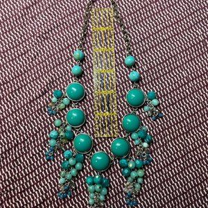 Turquoise and Blue Statement Necklace